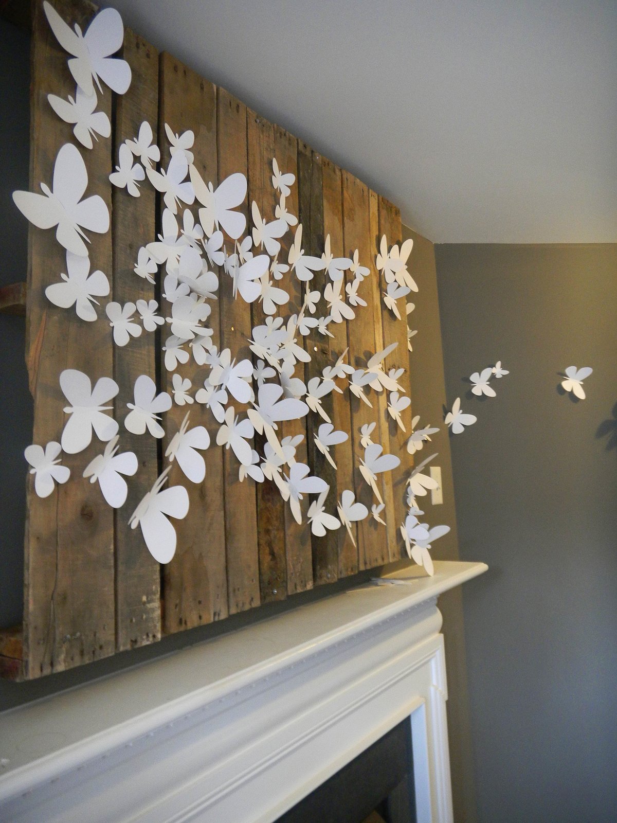 Бабочки из бумаги на стену. Вариант 1.