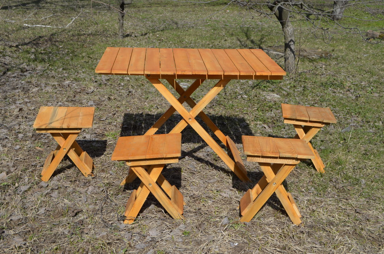 складной столик для пикника своими руками из дерева с чертежами